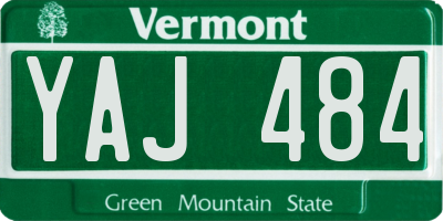 VT license plate YAJ484