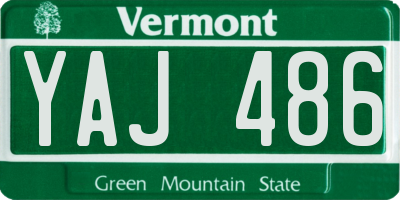 VT license plate YAJ486