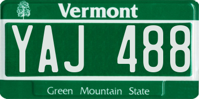 VT license plate YAJ488