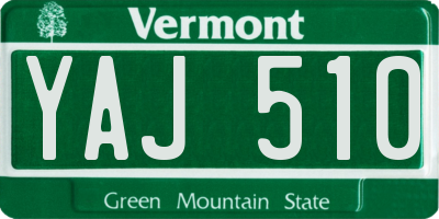 VT license plate YAJ510
