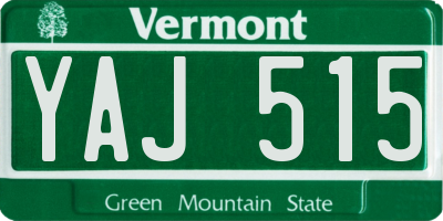 VT license plate YAJ515