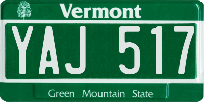 VT license plate YAJ517