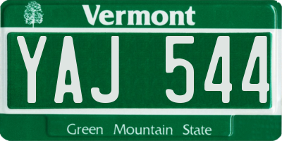 VT license plate YAJ544