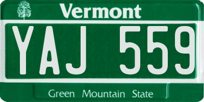 VT license plate YAJ559