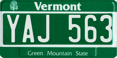 VT license plate YAJ563