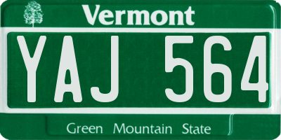 VT license plate YAJ564