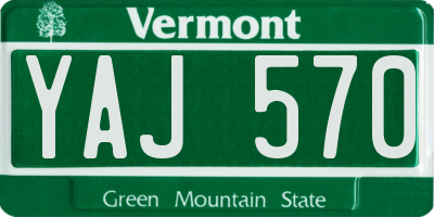 VT license plate YAJ570