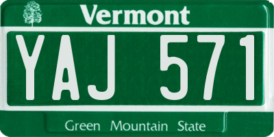 VT license plate YAJ571