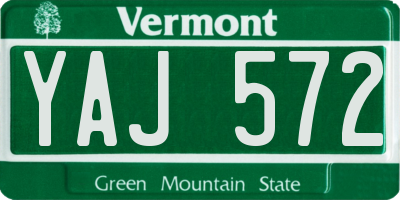 VT license plate YAJ572