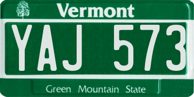 VT license plate YAJ573