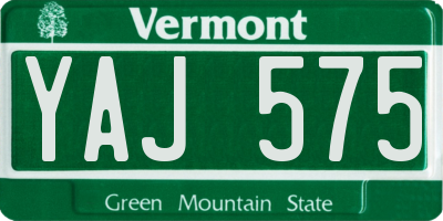 VT license plate YAJ575