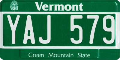 VT license plate YAJ579