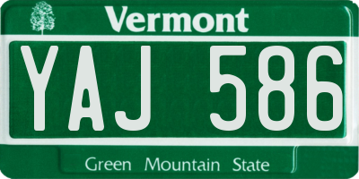 VT license plate YAJ586