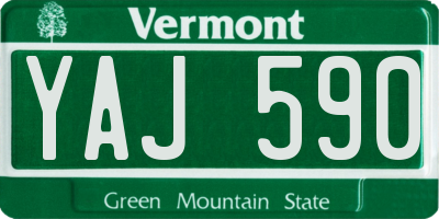 VT license plate YAJ590