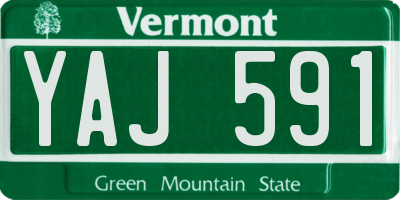 VT license plate YAJ591