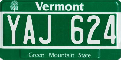 VT license plate YAJ624