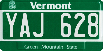 VT license plate YAJ628