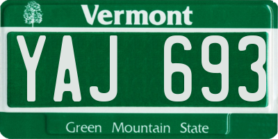 VT license plate YAJ693