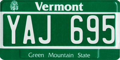 VT license plate YAJ695