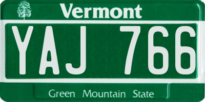 VT license plate YAJ766