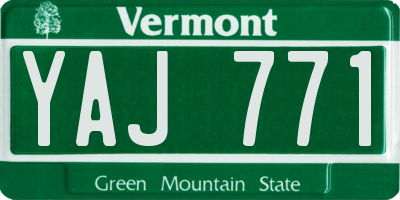 VT license plate YAJ771