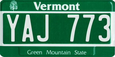 VT license plate YAJ773