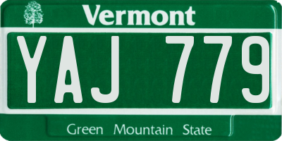 VT license plate YAJ779