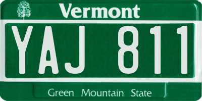 VT license plate YAJ811