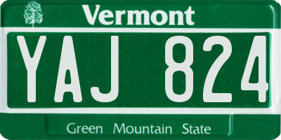 VT license plate YAJ824