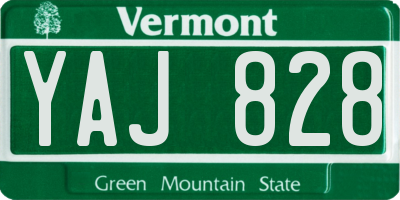 VT license plate YAJ828