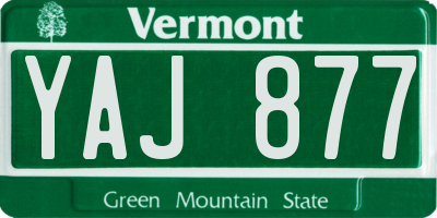 VT license plate YAJ877