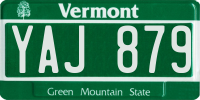 VT license plate YAJ879