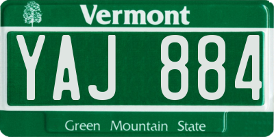 VT license plate YAJ884