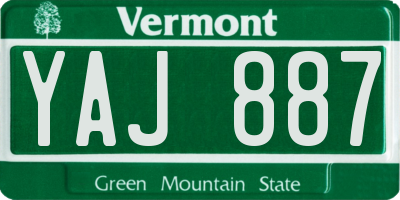 VT license plate YAJ887