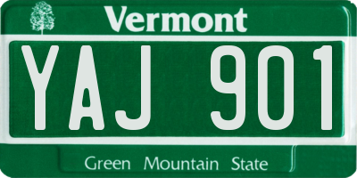 VT license plate YAJ901