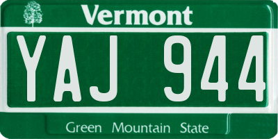 VT license plate YAJ944