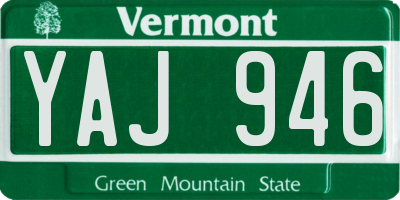 VT license plate YAJ946