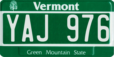 VT license plate YAJ976