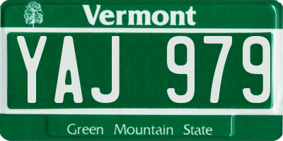 VT license plate YAJ979