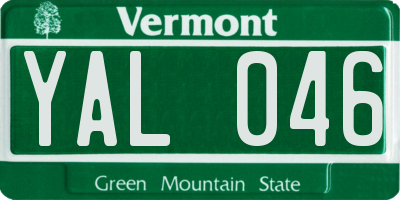 VT license plate YAL046