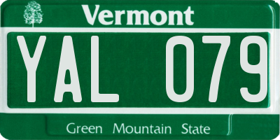 VT license plate YAL079