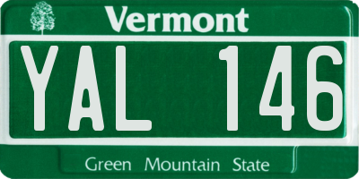 VT license plate YAL146