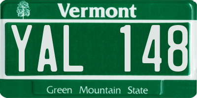 VT license plate YAL148