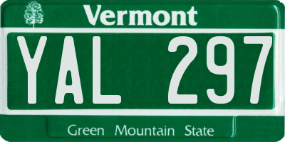 VT license plate YAL297