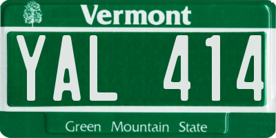 VT license plate YAL414