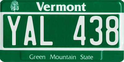 VT license plate YAL438