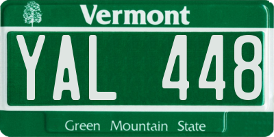 VT license plate YAL448