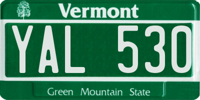 VT license plate YAL530