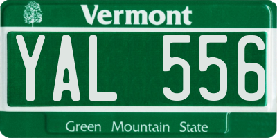 VT license plate YAL556