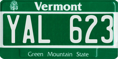 VT license plate YAL623
